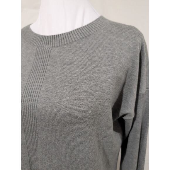Lands' End Women's Gray Oversized Tunic Sweater Knit Knee Length Shirt Size XS - Picture 2 of 14
